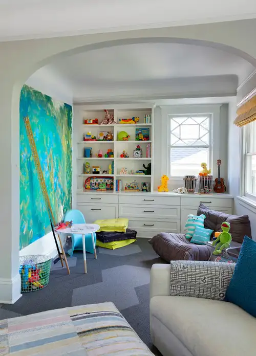 Modern white play room