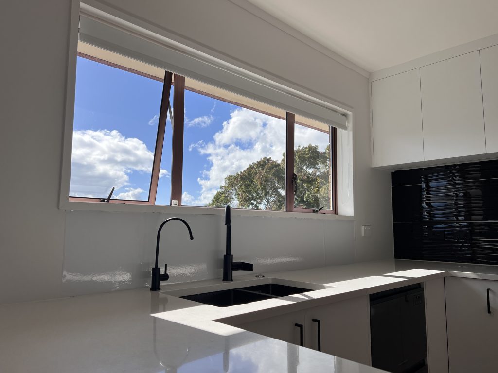 An Achromatic black and white Kitchen Design Auckland