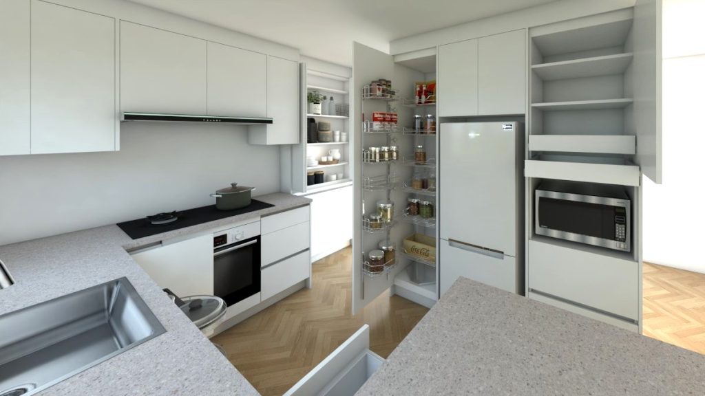 Tandem pantry unit, Kesseböhmer, arena style