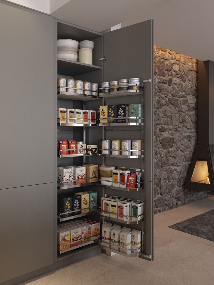 Pull-out tandem pantry