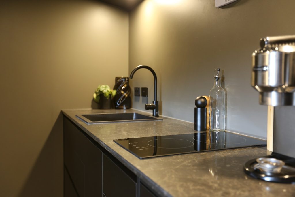 Modern black kitchen