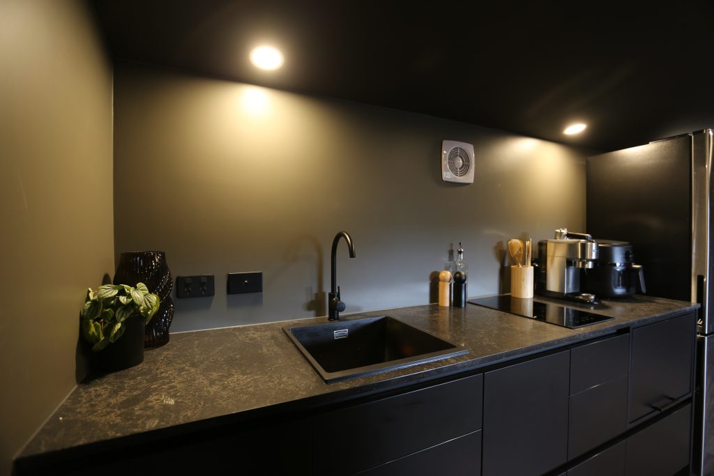 Modern black kitchen