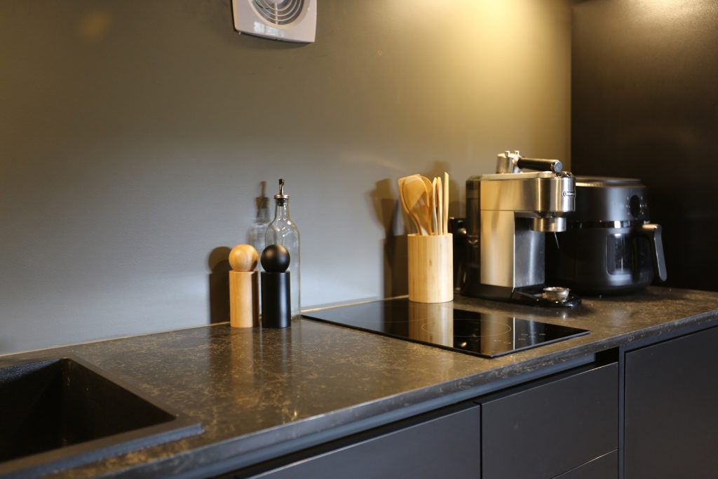 Modern black kitchen