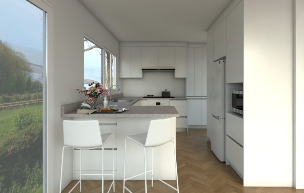 White modern kitchen Auckland