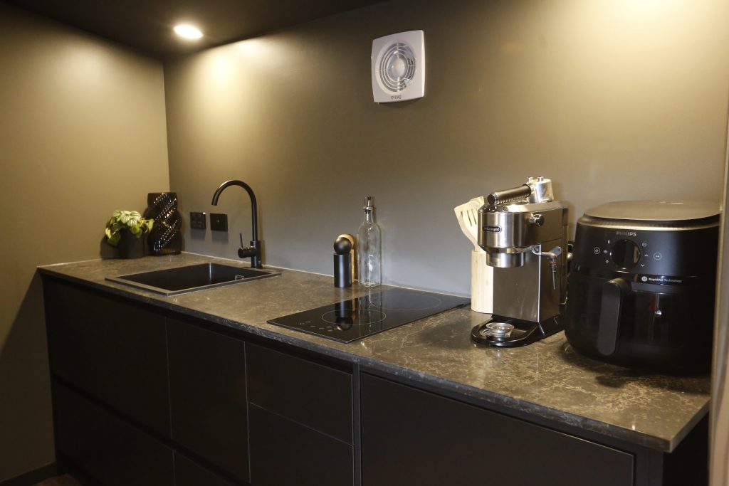 Modern black kitchen