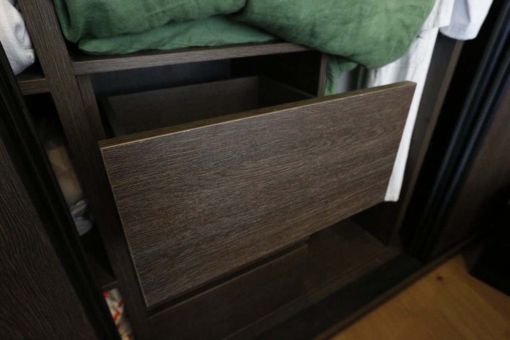 Dark oak wardrobe drawers