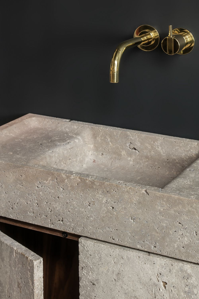 Natural stone bathroom vanity